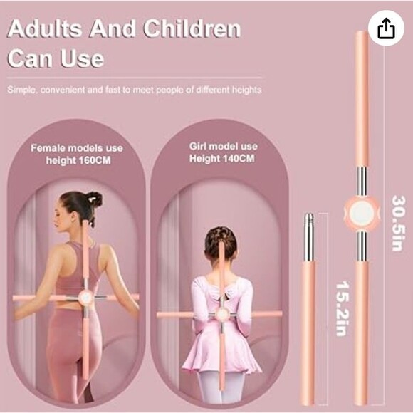 Posture Correcter and Back Straightener Yoga Sticks for Adults and Kids - Picture 3 of 5